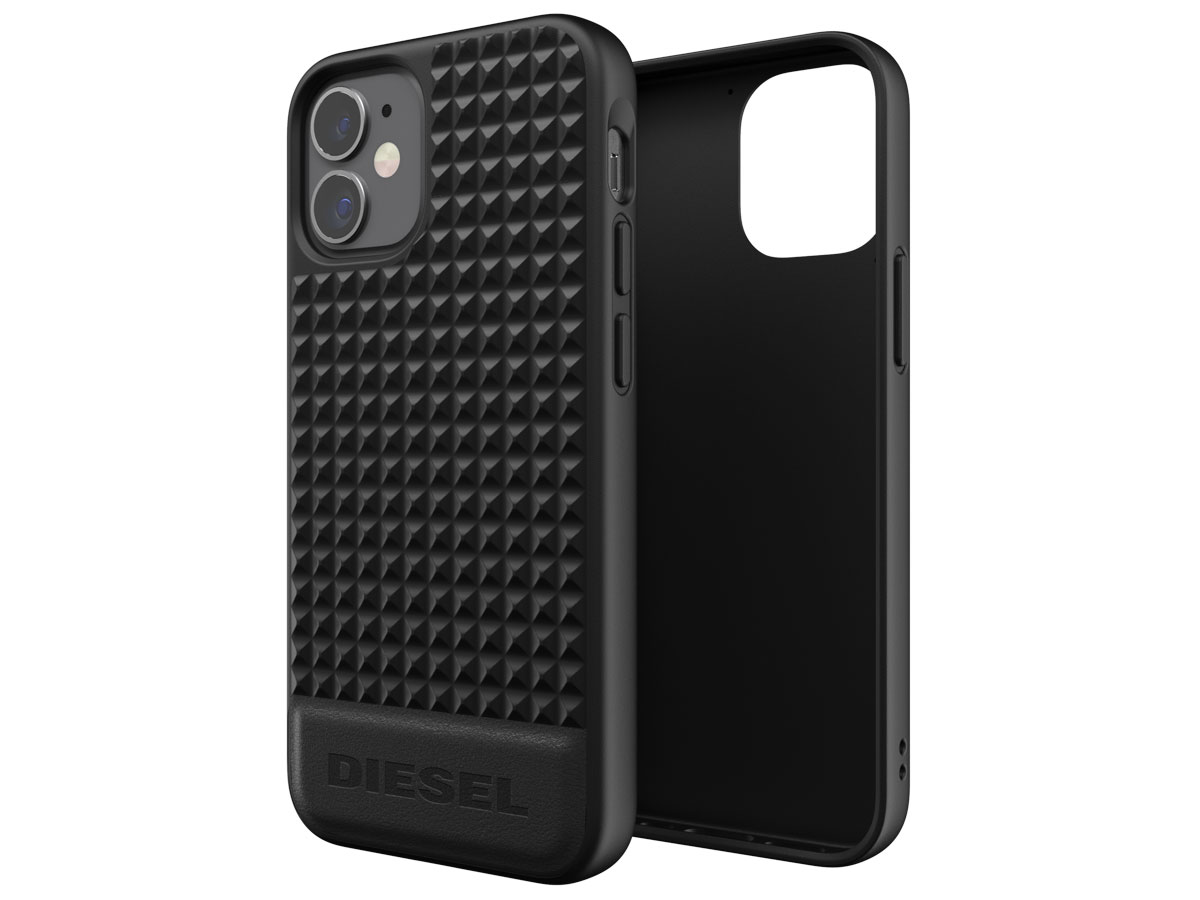 Diesel Leather Studs Case - iPhone 12 Mini hoesje