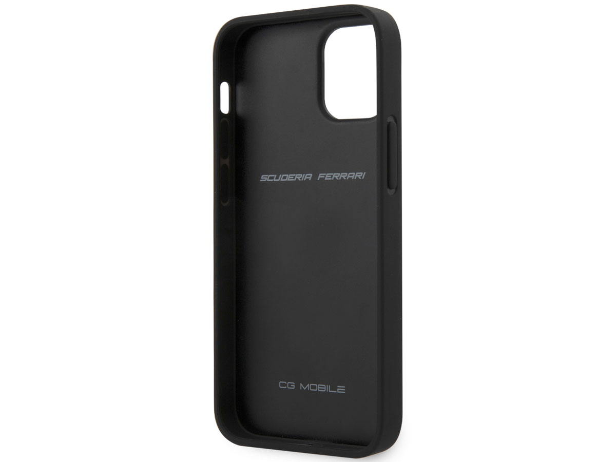 Ferrari Carbon PU Case Zwart - iPhone 12 Mini Hoesje