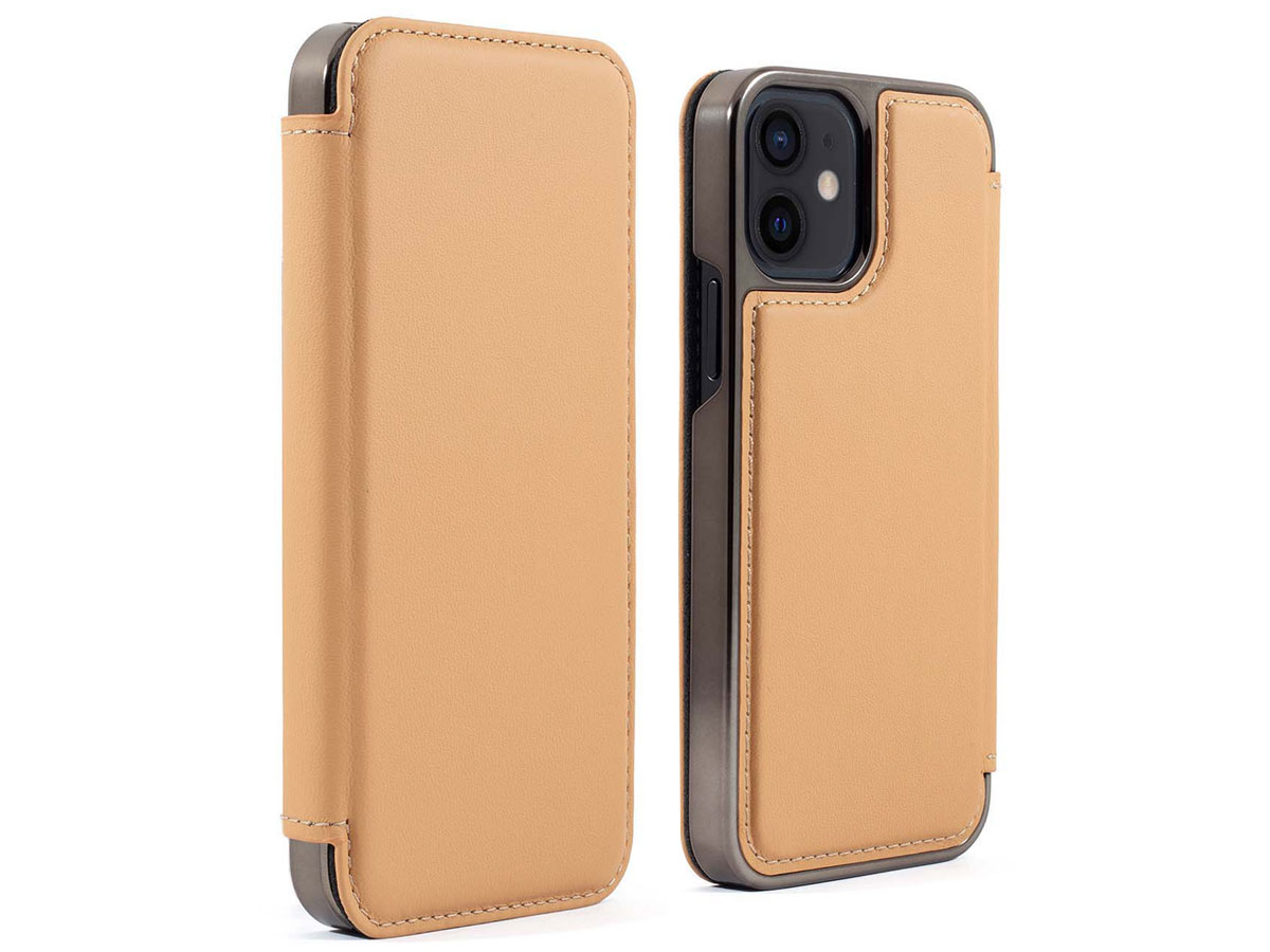 Smerig Botanist gerucht Greenwich Blake Luxe Leren iPhone 12 Mini Hoesje | Tan