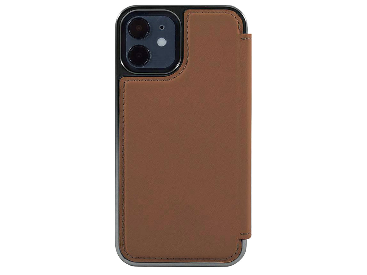 Greenwich Blake Leather Folio Saddle - iPhone 12 Mini Hoesje