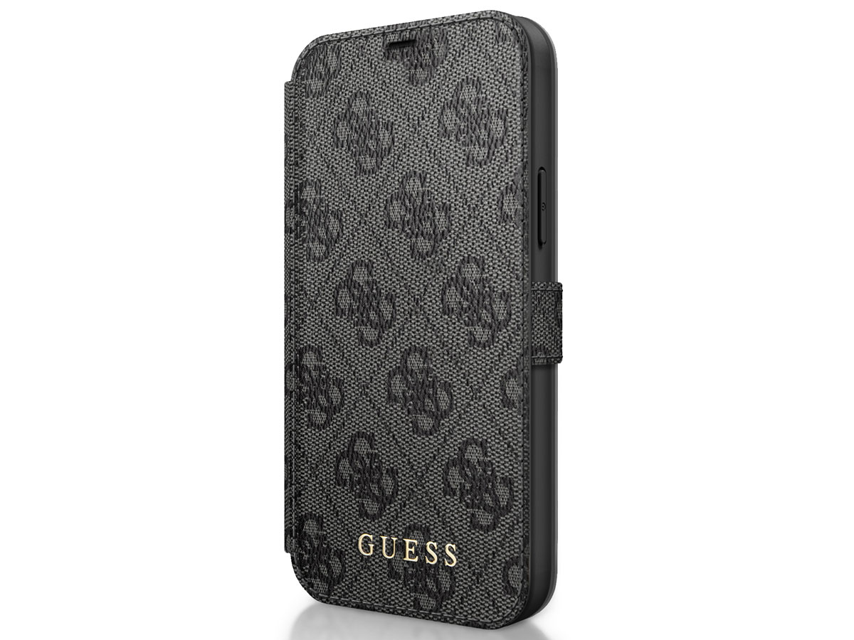 Guess 4G Monogram Bookcase Grijs - iPhone 12 Mini hoesje