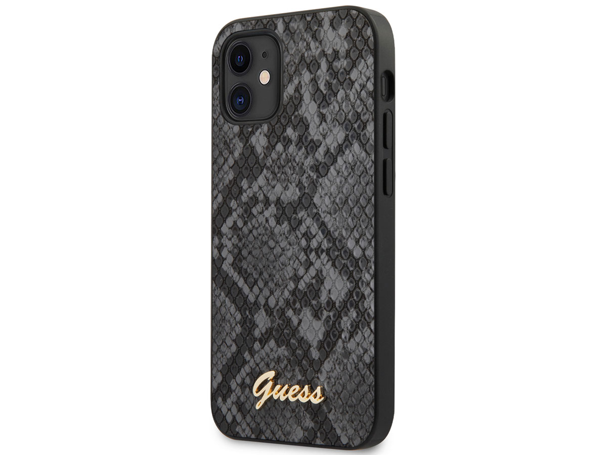 Guess Python Case Zwart - iPhone 12 Mini hoesje