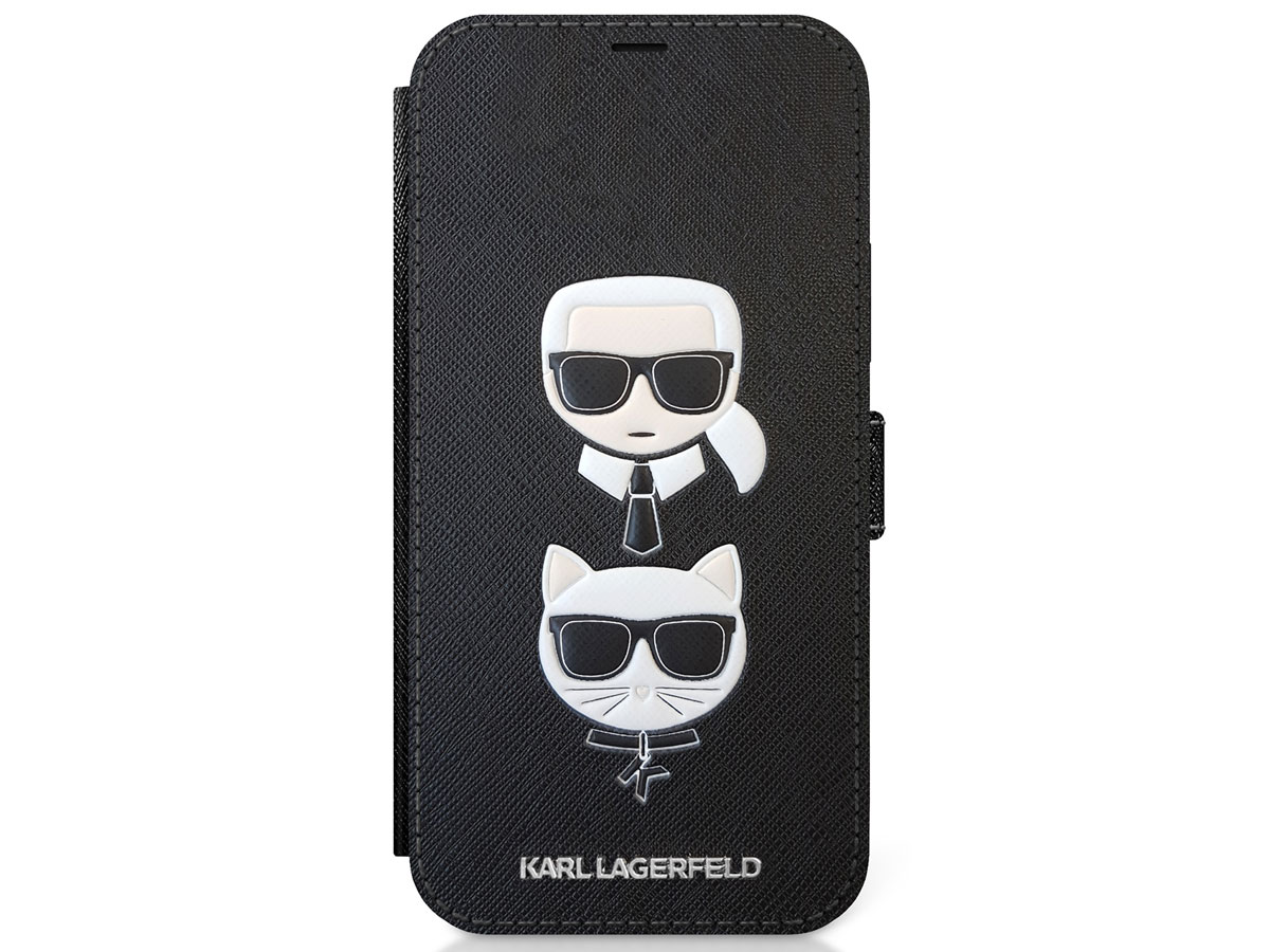 Karl Lagerfeld & Choupette Bookcase - iPhone 12 Mini hoesje