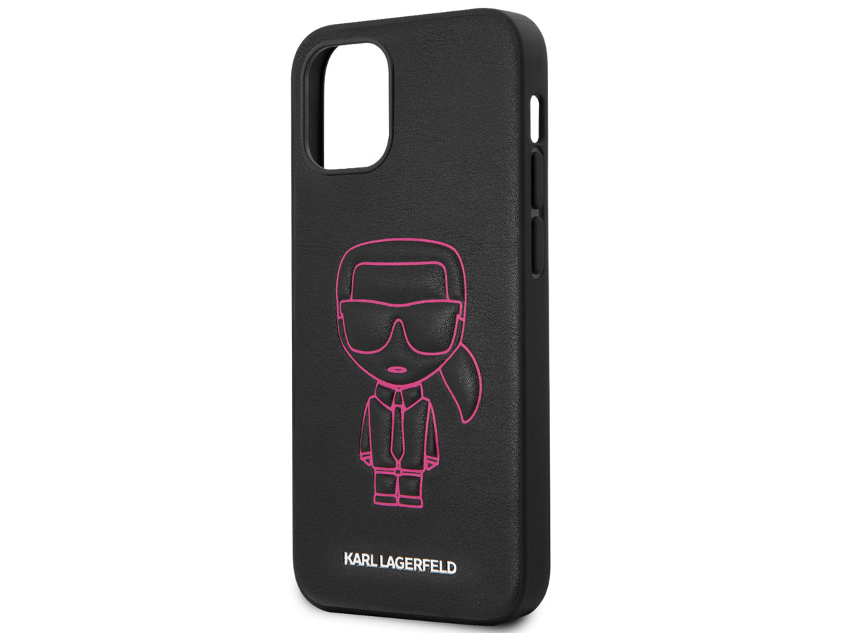 Karl Lagerfeld Ikonik Outline Case Roze - iPhone 12 Mini hoesje
