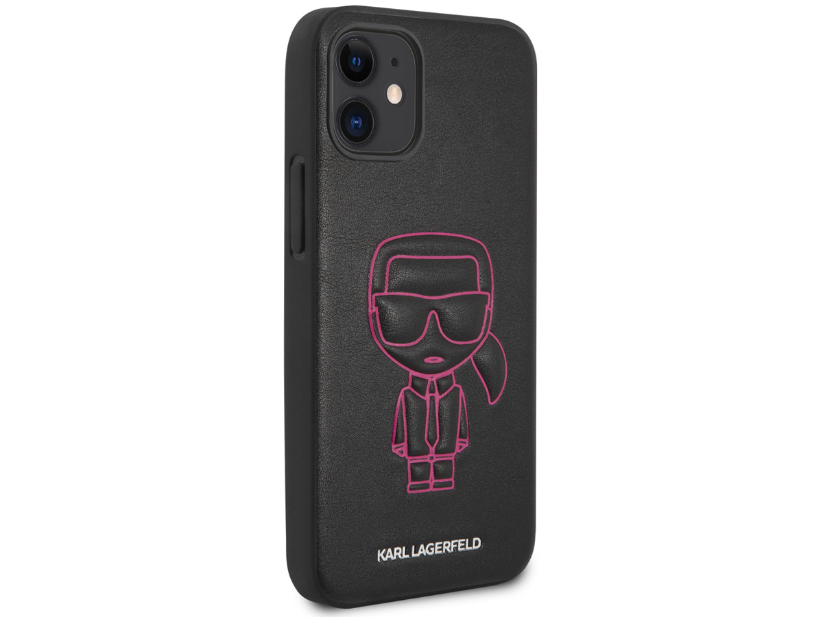 Karl Lagerfeld Ikonik Outline Case Roze - iPhone 12 Mini hoesje