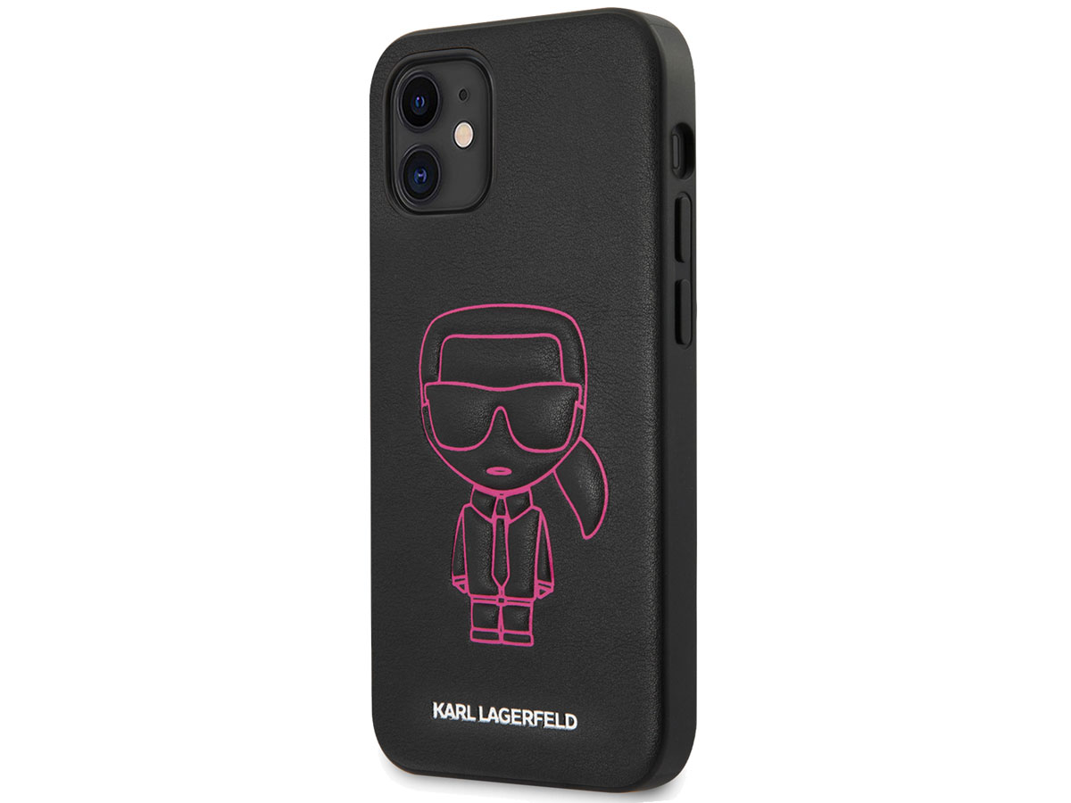 Karl Lagerfeld Ikonik Outline Case Roze - iPhone 12 Mini hoesje