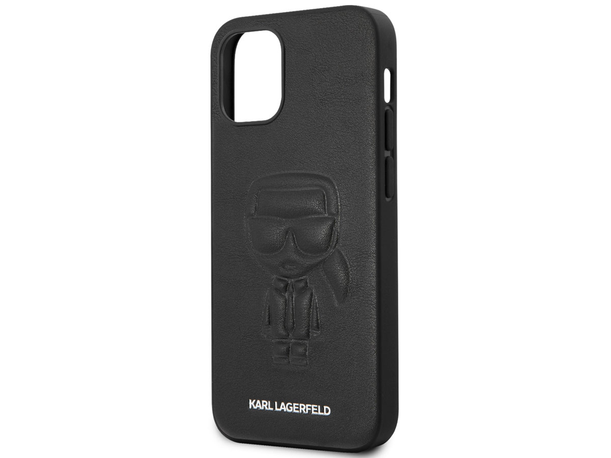 Karl Lagerfeld Ikonik Outline Case Zwart - iPhone 12 Mini hoesje