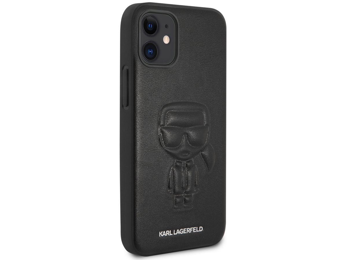 Karl Lagerfeld Ikonik Outline Case Zwart - iPhone 12 Mini hoesje