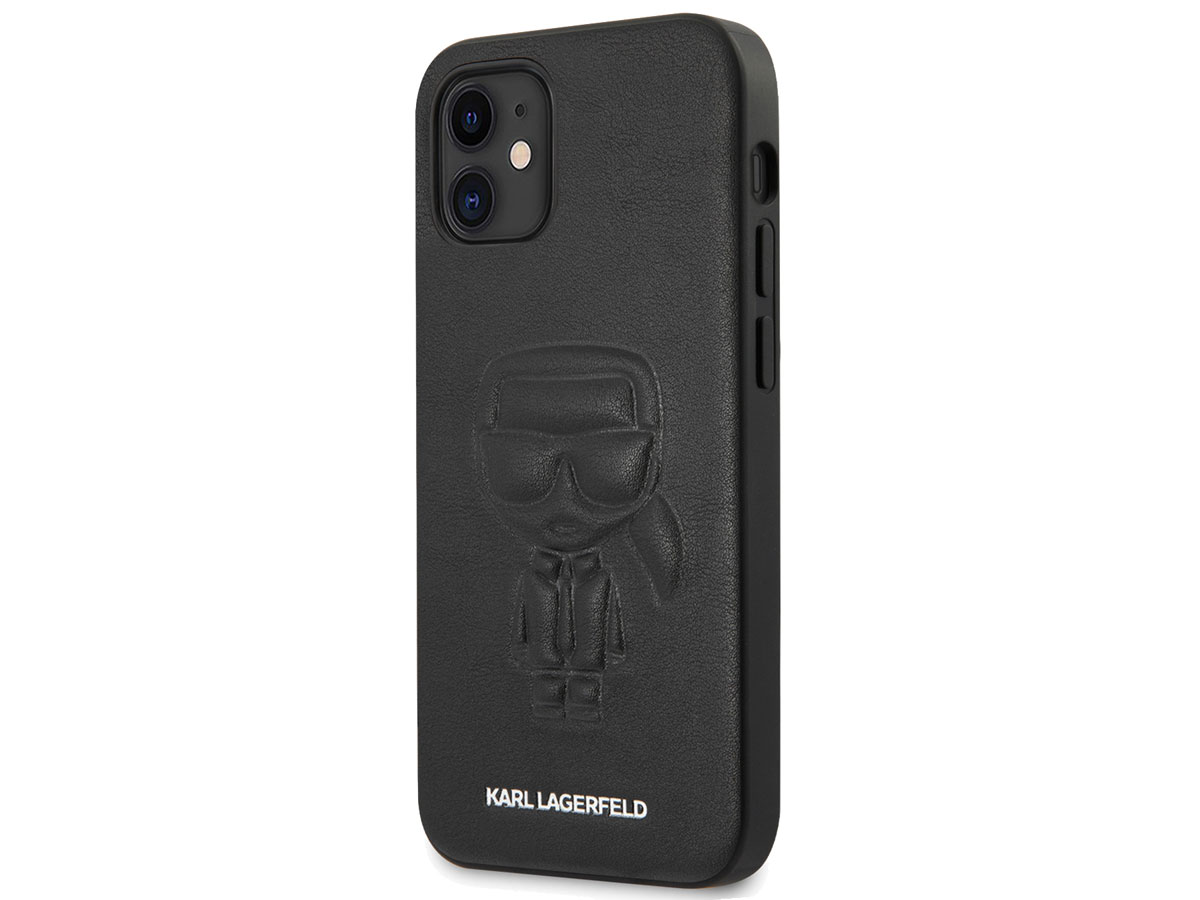 Karl Lagerfeld Ikonik Outline Case Zwart - iPhone 12 Mini hoesje