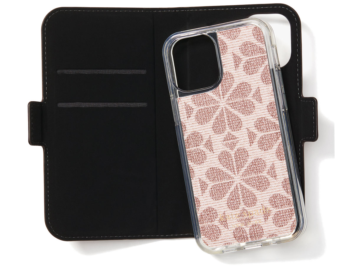 Kate Spade Spade Flower Mag Folio - iPhone 12 Mini Hoesje Uitneembaar