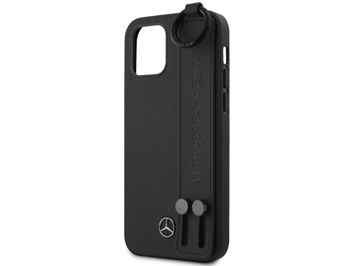 Mercedes-Benz Strap Line Case Zwart - iPhone 12 Mini hoesje