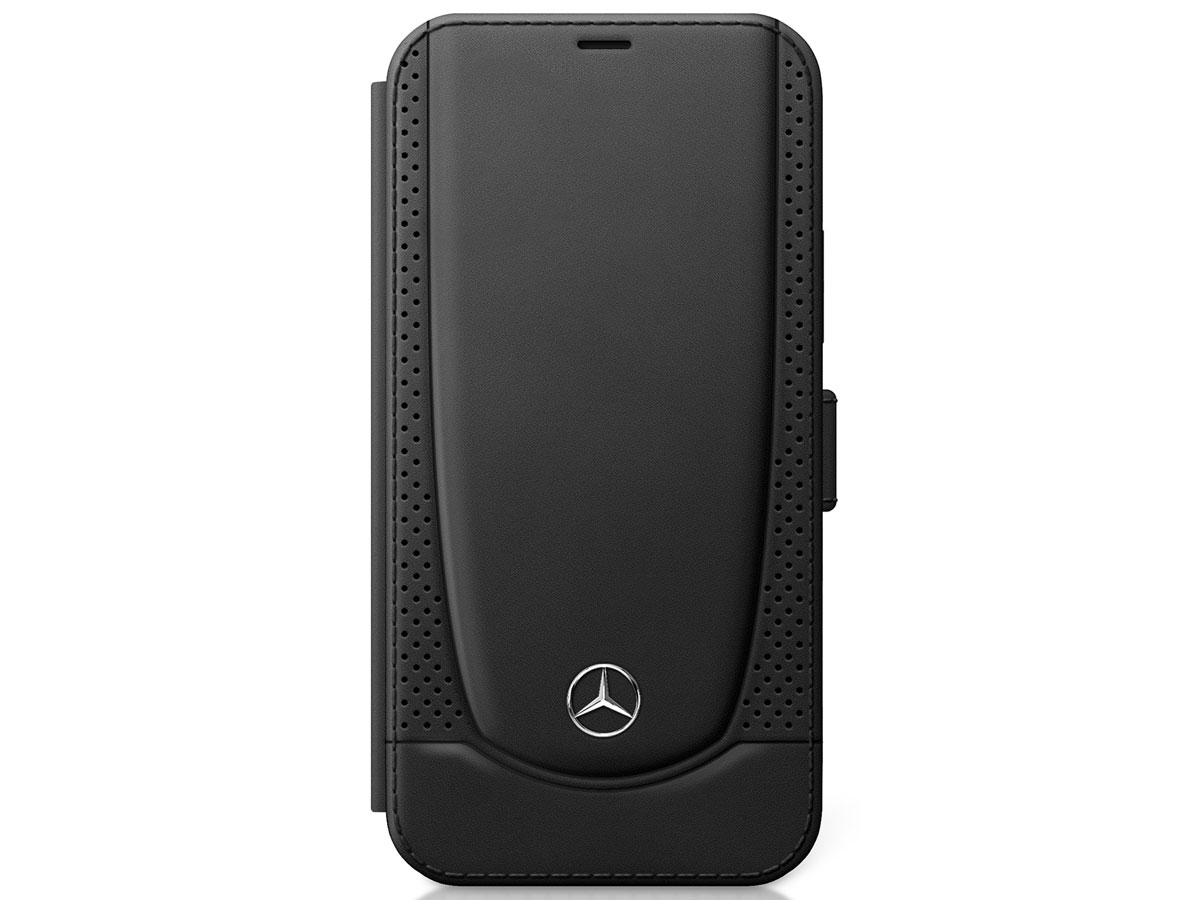 Mercedes-Benz Urban Leather Folio Zwart - iPhone 12 Mini hoesje