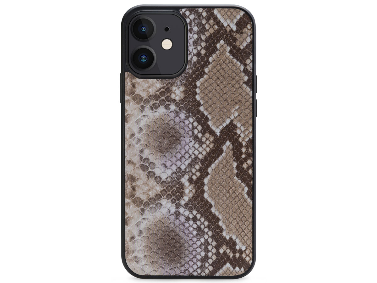 Mobilize Elegant Magnet Clutch Beige Snake - iPhone 12 Mini hoesje