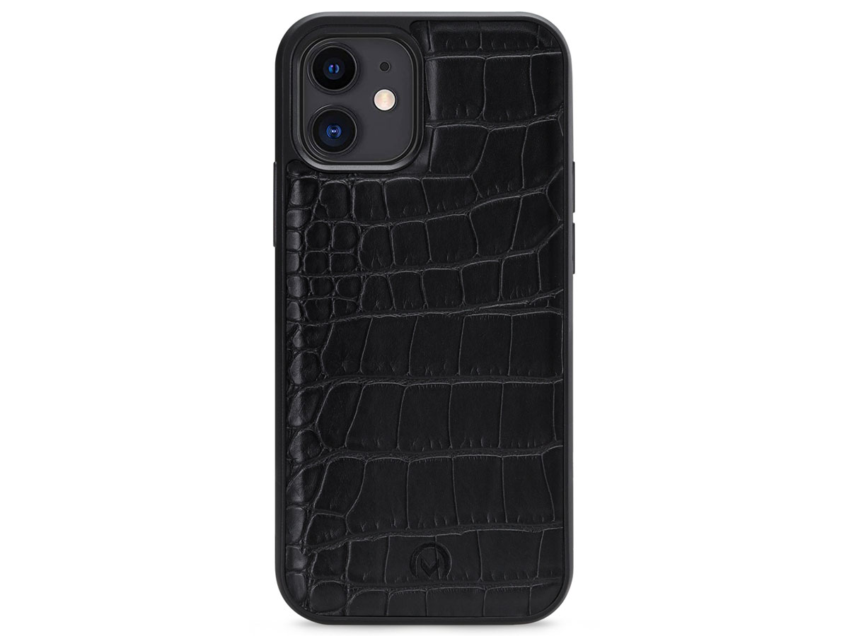 Mobilize Elegant Magnet Clutch Black Croco - iPhone 12 Mini hoesje