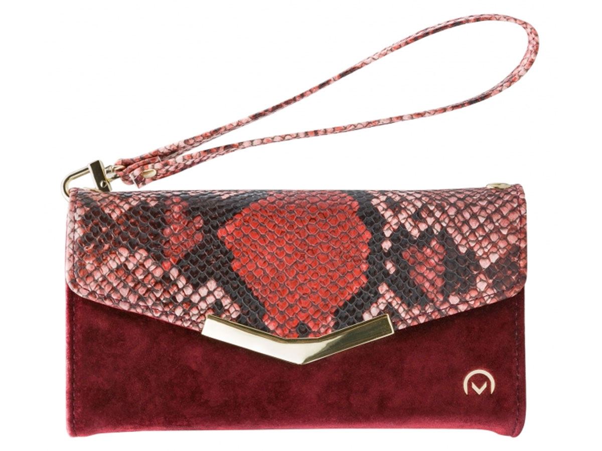 Mobilize Elegant Magnet Clutch Red Snake - iPhone 12 Mini Hoesje