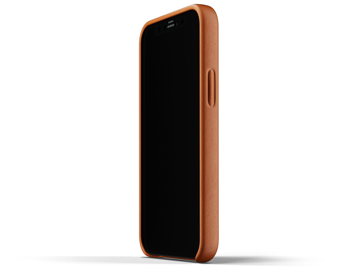 Mujjo Full Leather Case Tan - iPhone 12 Mini Hoesje Leer