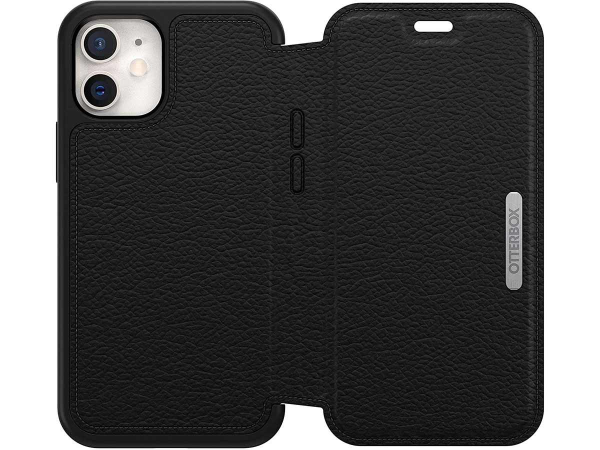 Otterbox Strada Leather Folio Zwart - iPhone 12 Mini hoesje