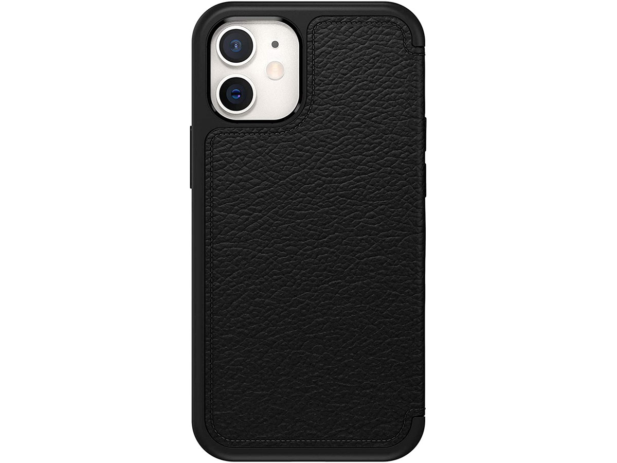 Otterbox Strada Leather Folio Zwart - iPhone 12 Mini hoesje