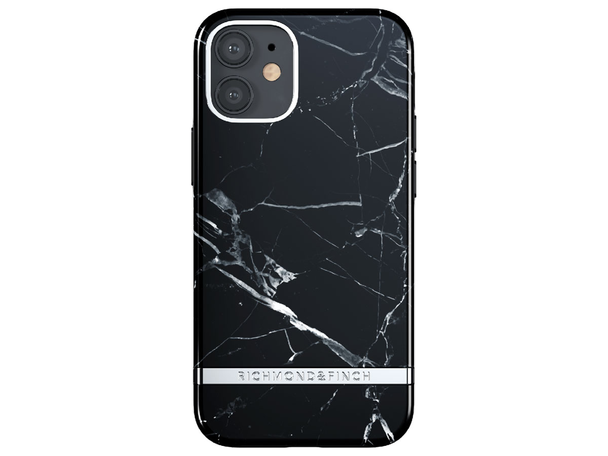 Richmond & Finch Black Marble Case - iPhone 12 Mini hoesje