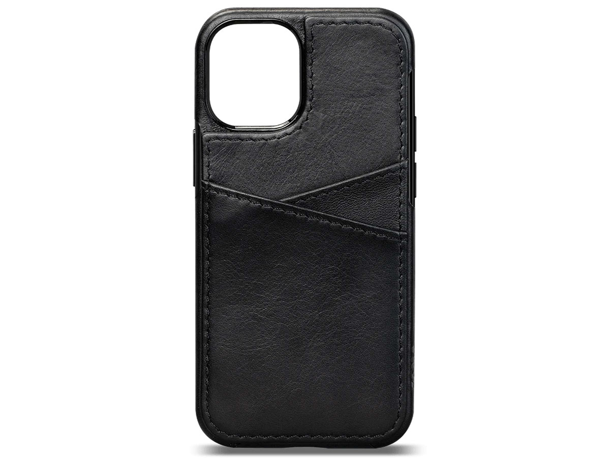 Sena Lugano Wallet Zwart - iPhone 12 Mini Hoesje Leer
