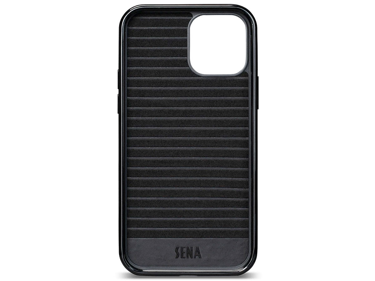 Sena Lugano Wallet Zwart - iPhone 12 Mini Hoesje Leer