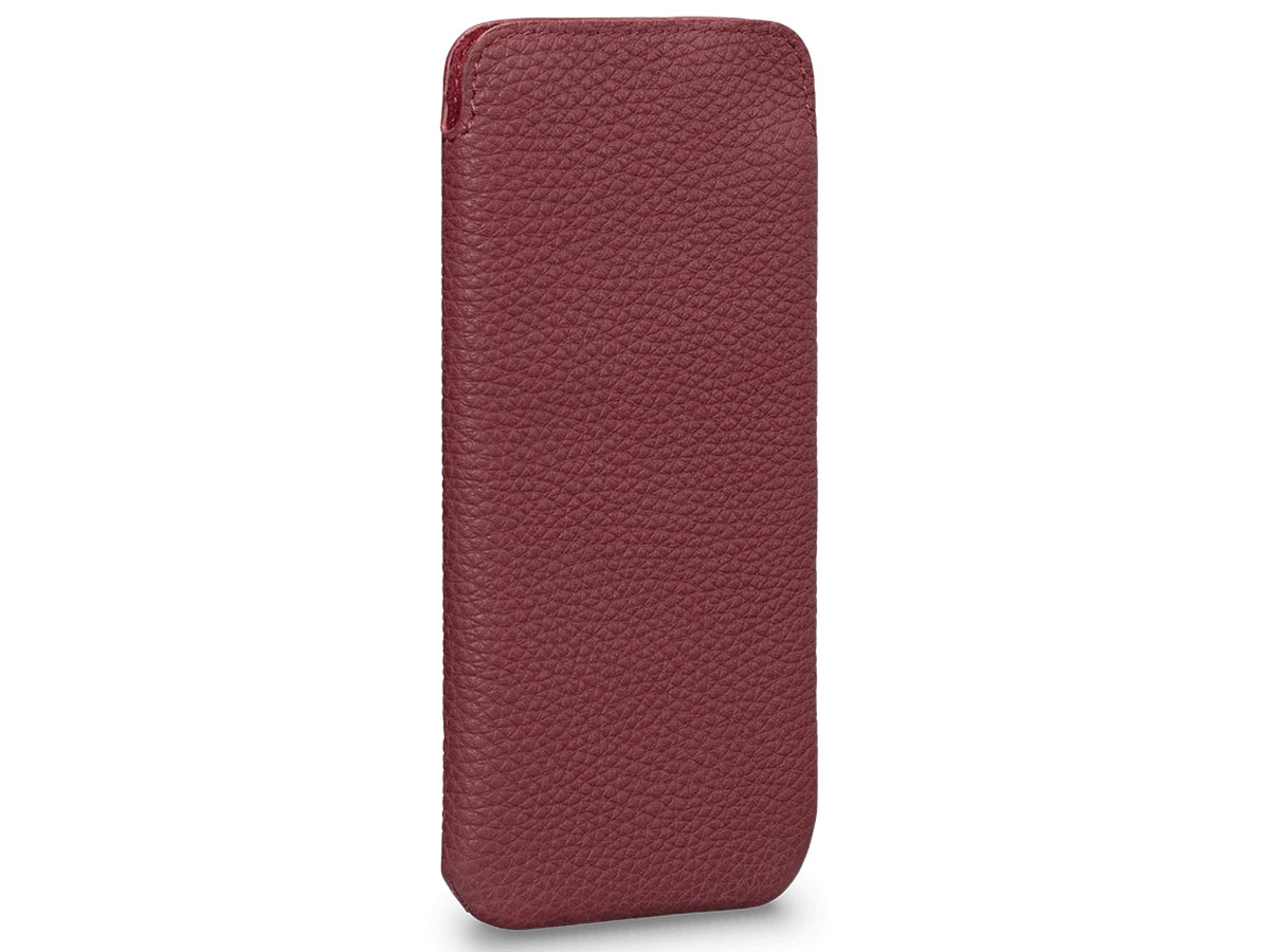 Sena Ultraslim Sleeve Rood Leer - iPhone 12 Mini hoesje