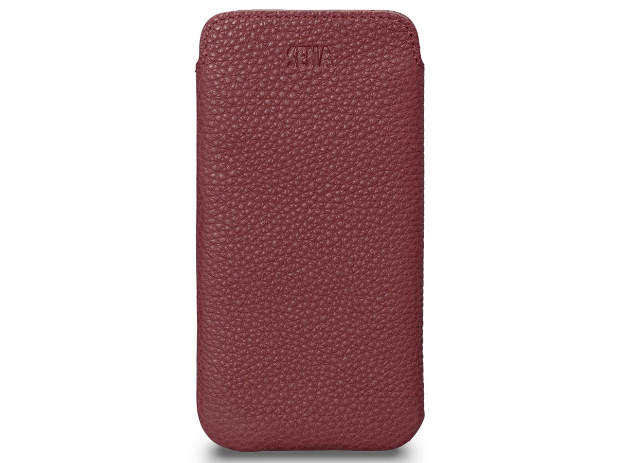 Sena Ultraslim Sleeve Rood Leer - iPhone 12 Mini hoesje