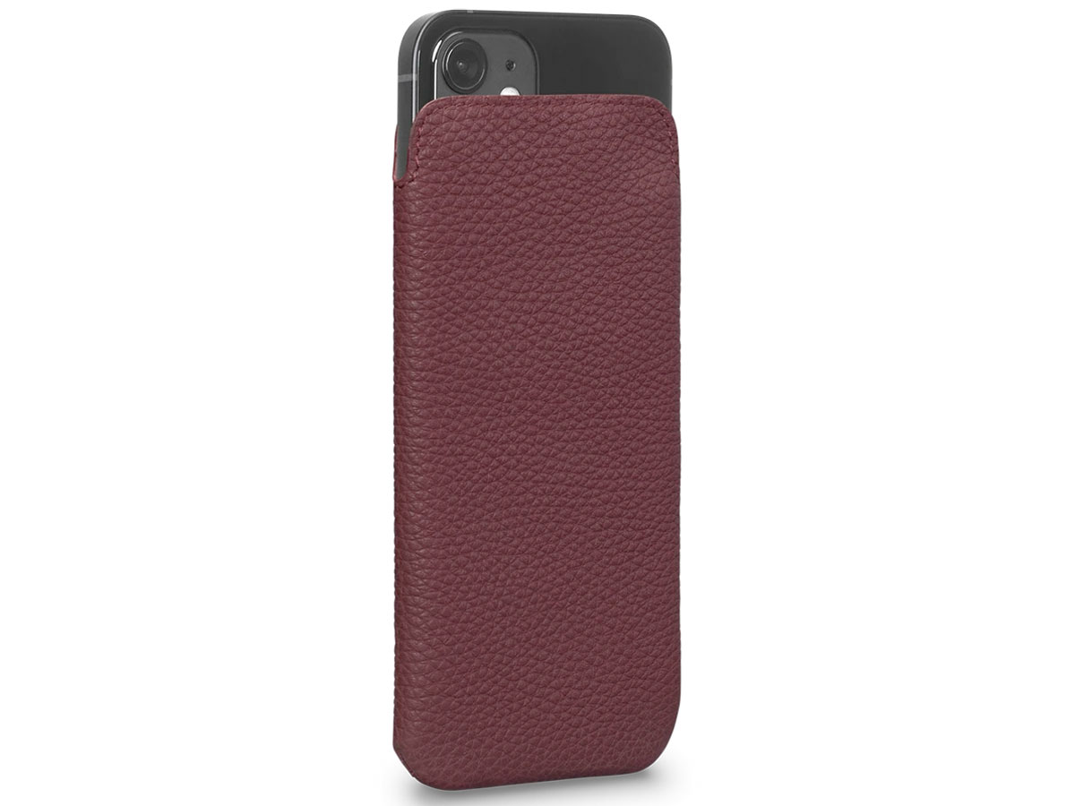 Sena Ultraslim Sleeve Rood Leer - iPhone 12 Mini hoesje