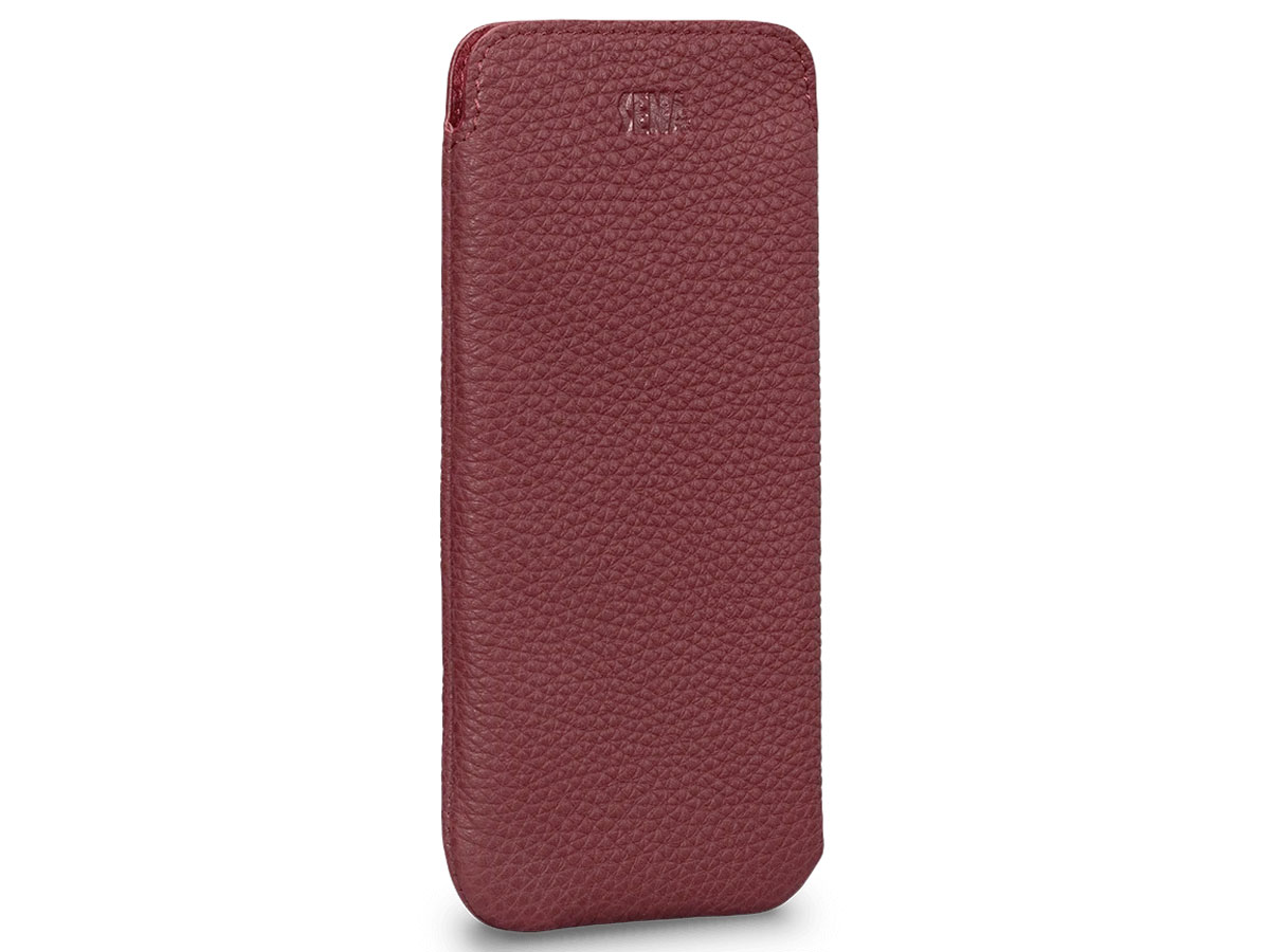 Sena Ultraslim Sleeve Rood Leer - iPhone 12 Mini hoesje