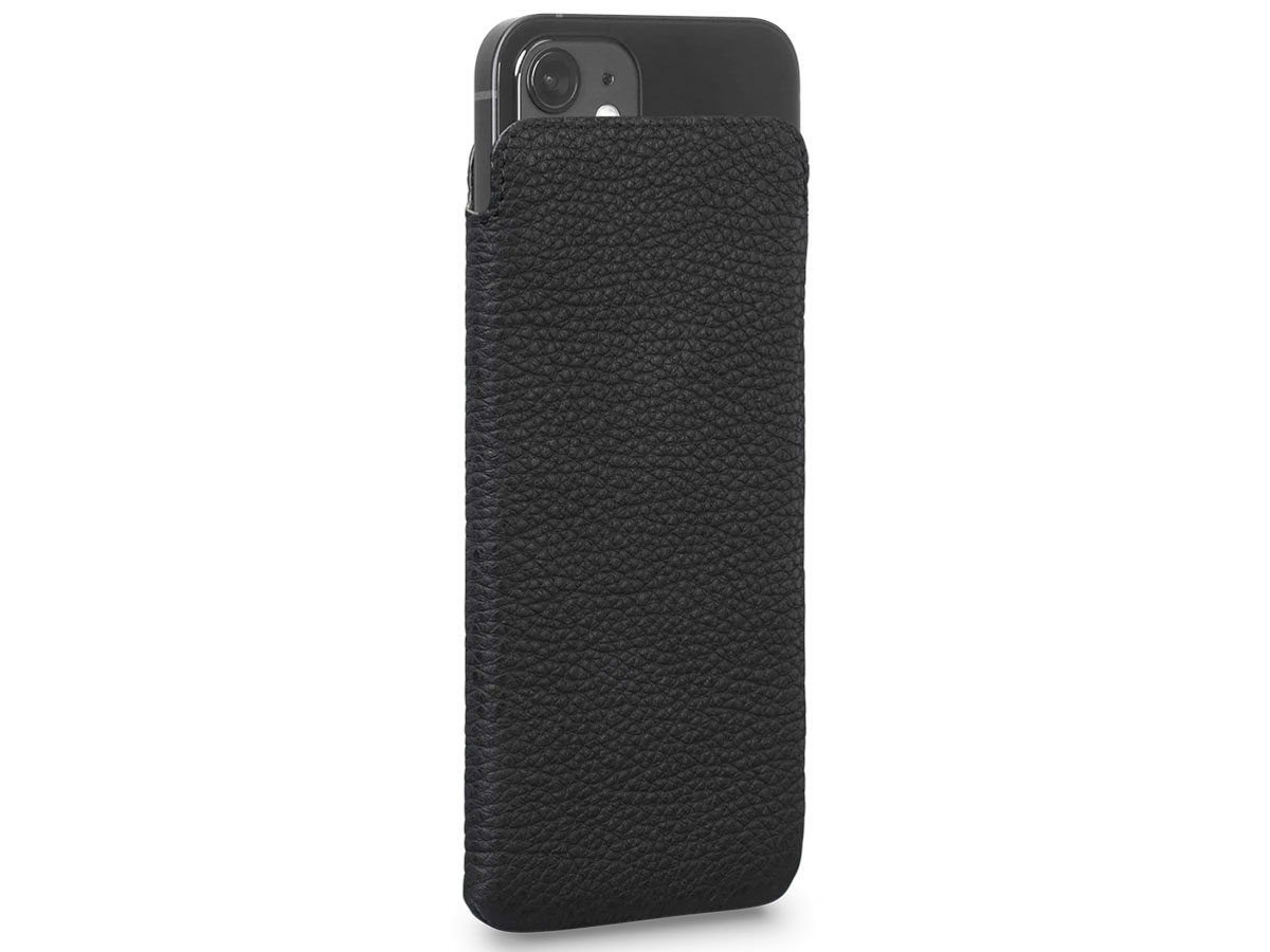 Sena Ultraslim Sleeve Zwart Leer - iPhone 12 Mini hoesje