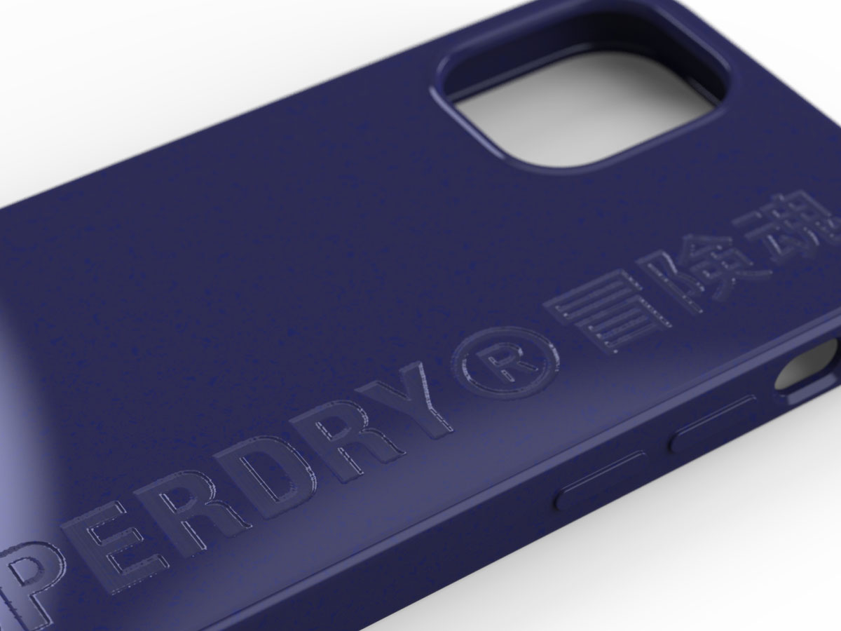 Superdry Bio Snap Case Blauw - iPhone 12 Mini hoesje