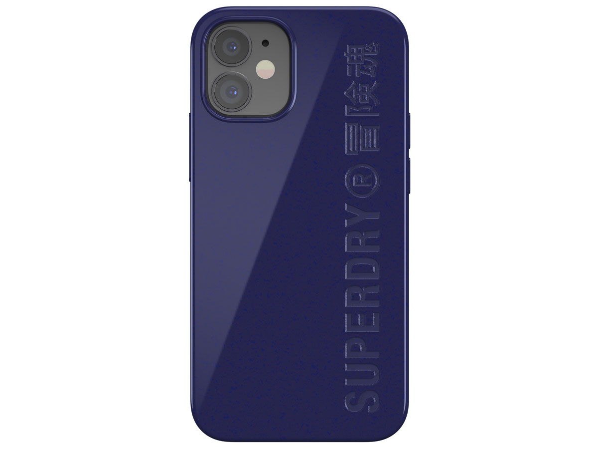 Superdry Bio Snap Case Blauw - iPhone 12 Mini hoesje