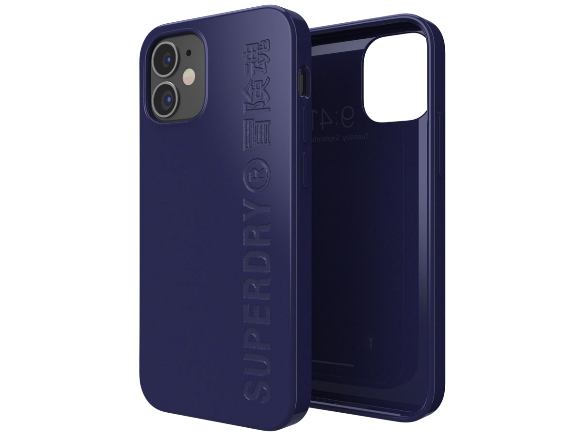 Superdry Bio Snap Case Blauw - iPhone 12 Mini hoesje