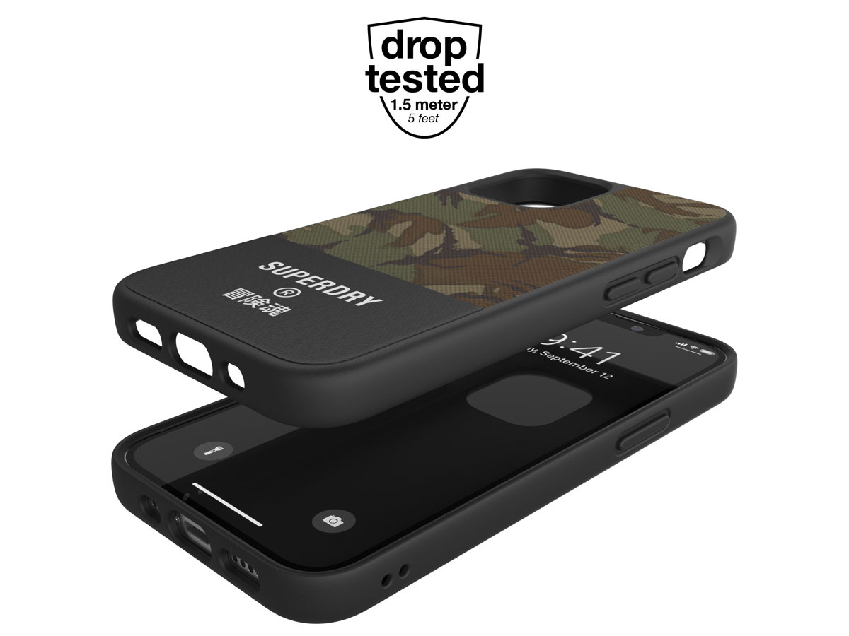 Superdry Canvas Case Camouflage - iPhone 12 Mini hoesje