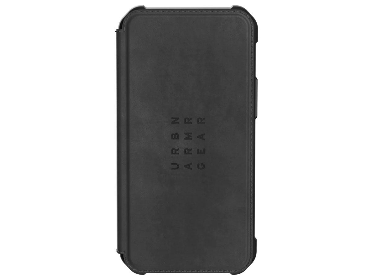 Urban Armor Gear Metropolis Leather Zwart - iPhone 12 Mini hoesje