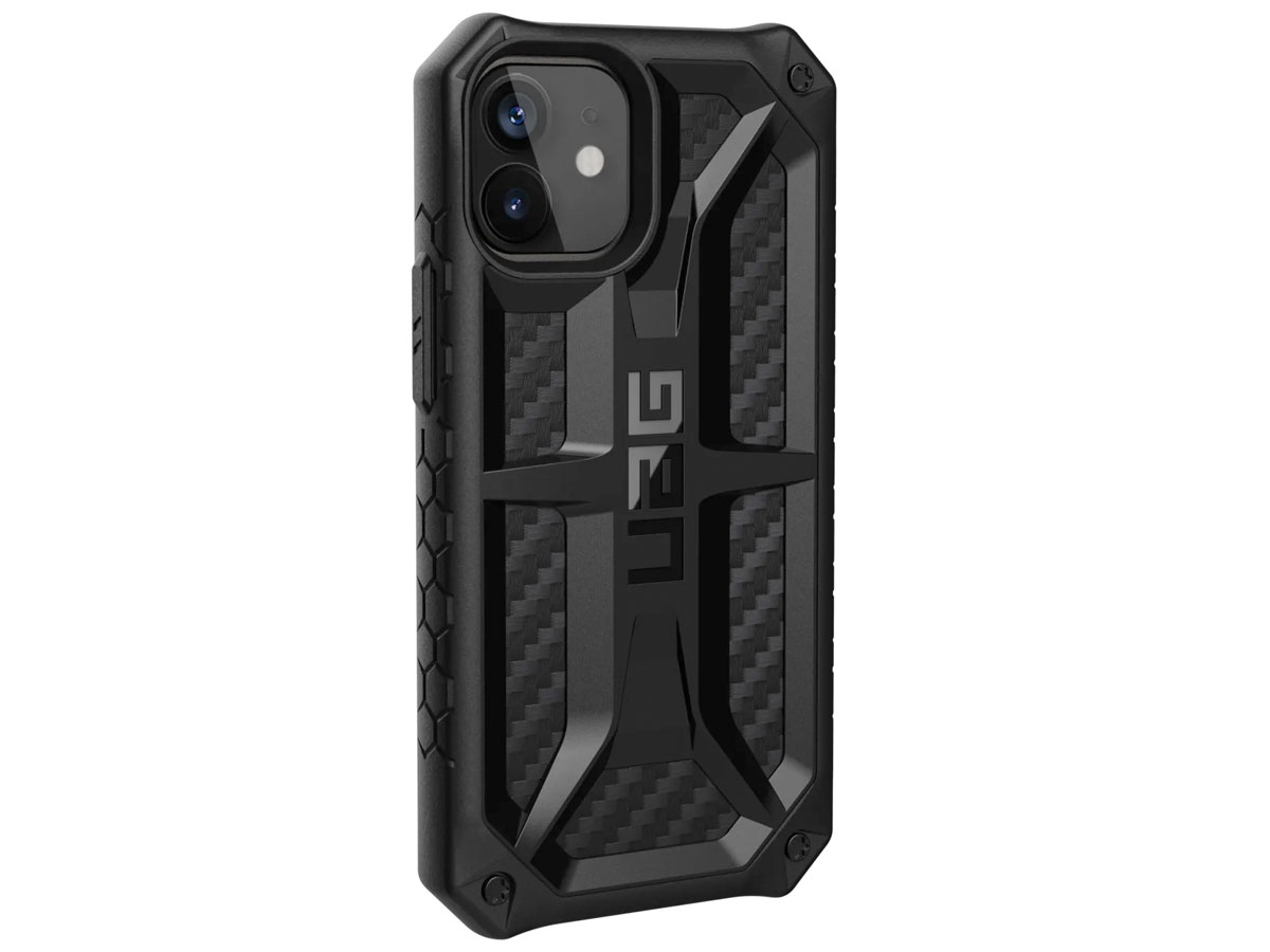 Urban Armor Gear Monarch Case Carbon - iPhone 12 Mini hoesje