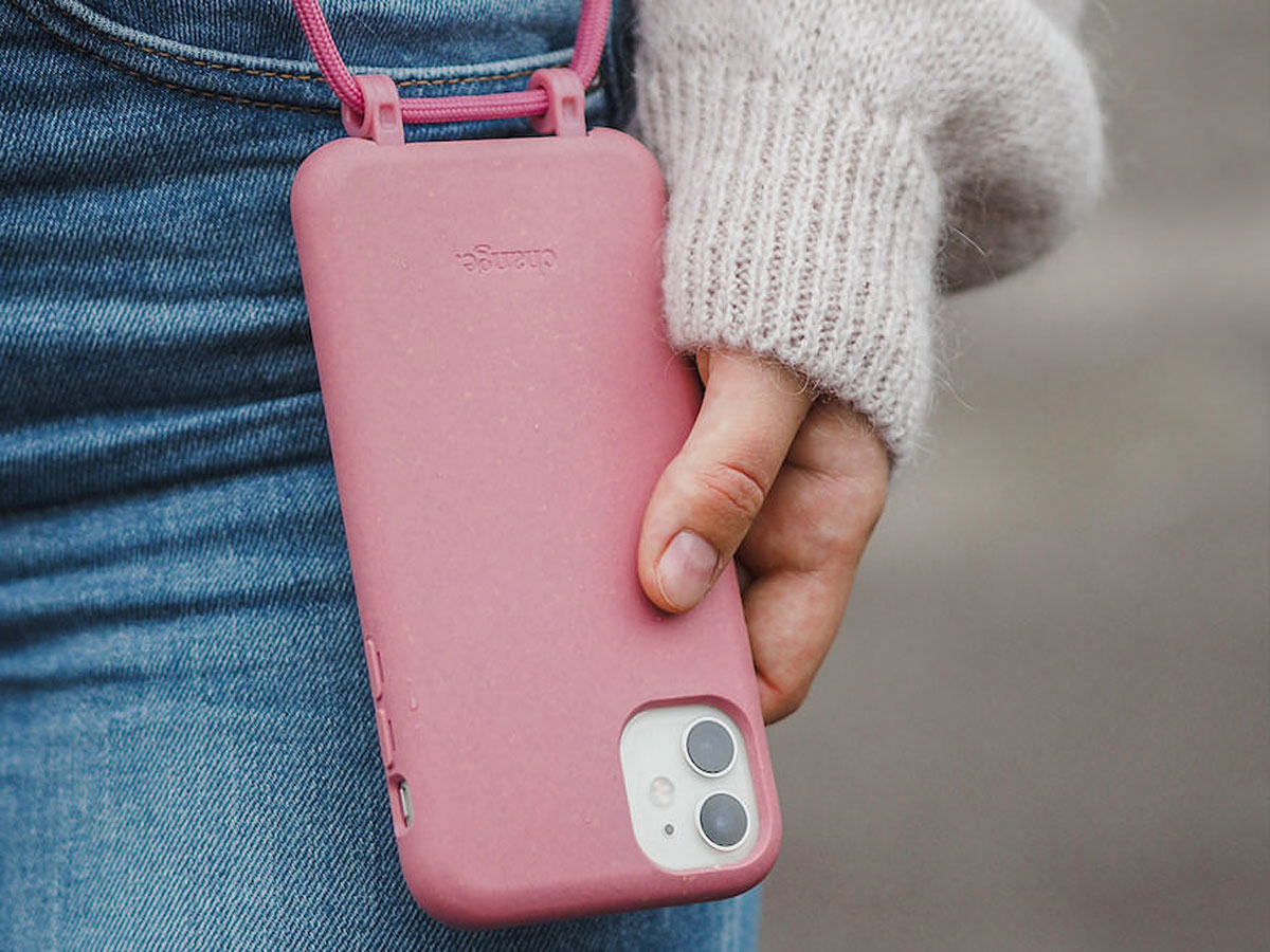 Woodcessories Change Case Roze - Eco iPhone 12 Mini hoesje