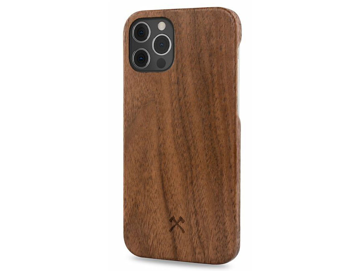 Woodcessories Slim Case Walnut - iPhone 12 Mini hoesje van Hout
