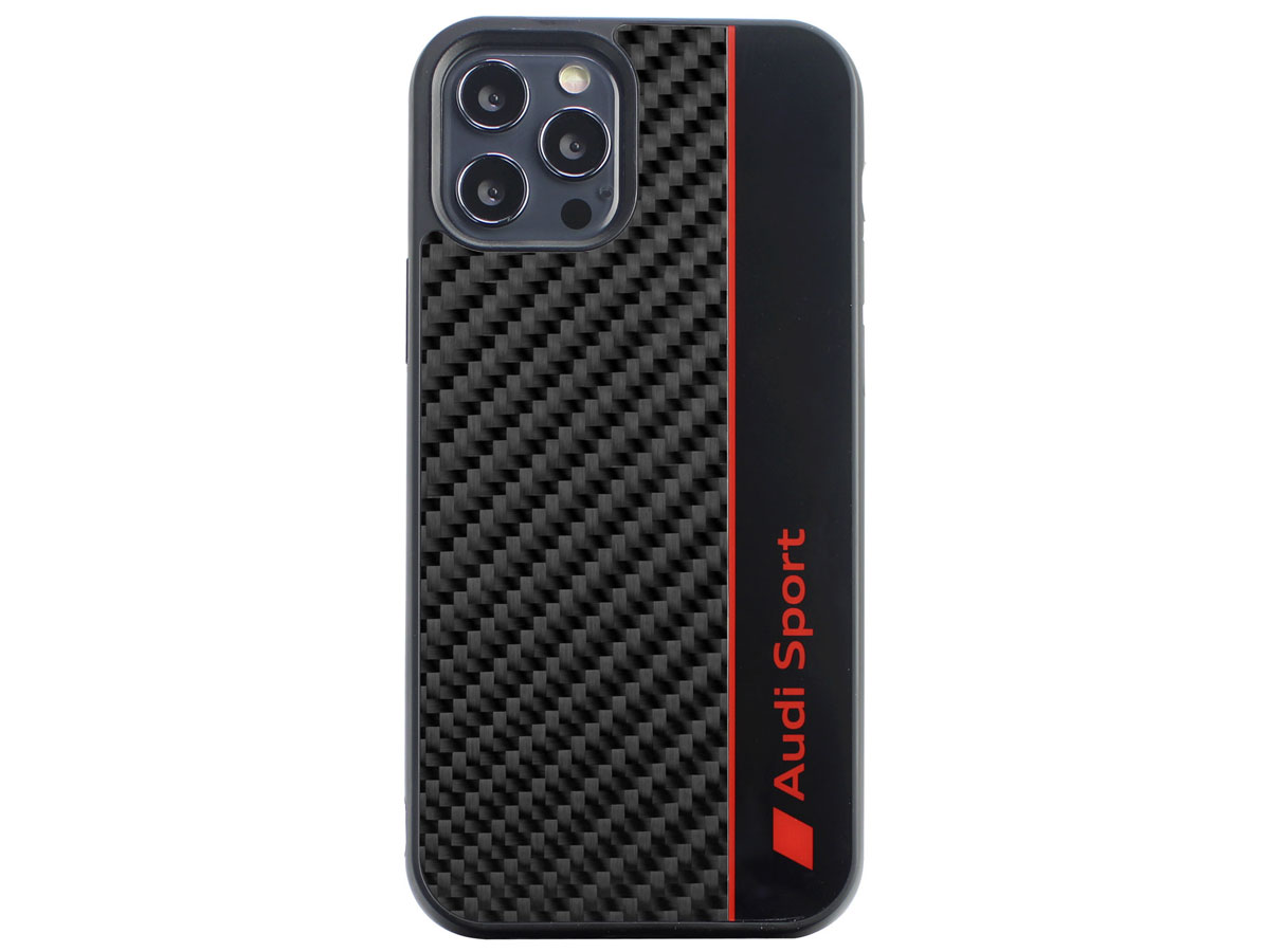 Audi R8 Series Carbon Case Zwart - iPhone 12/12 Pro hoesje