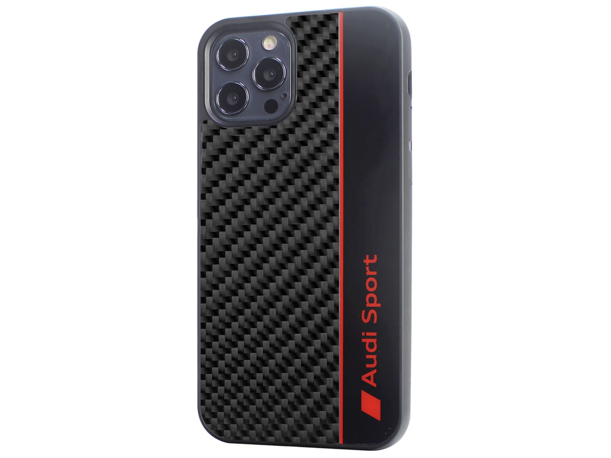 Audi R8 Series Carbon Case Zwart - iPhone 12/12 Pro hoesje