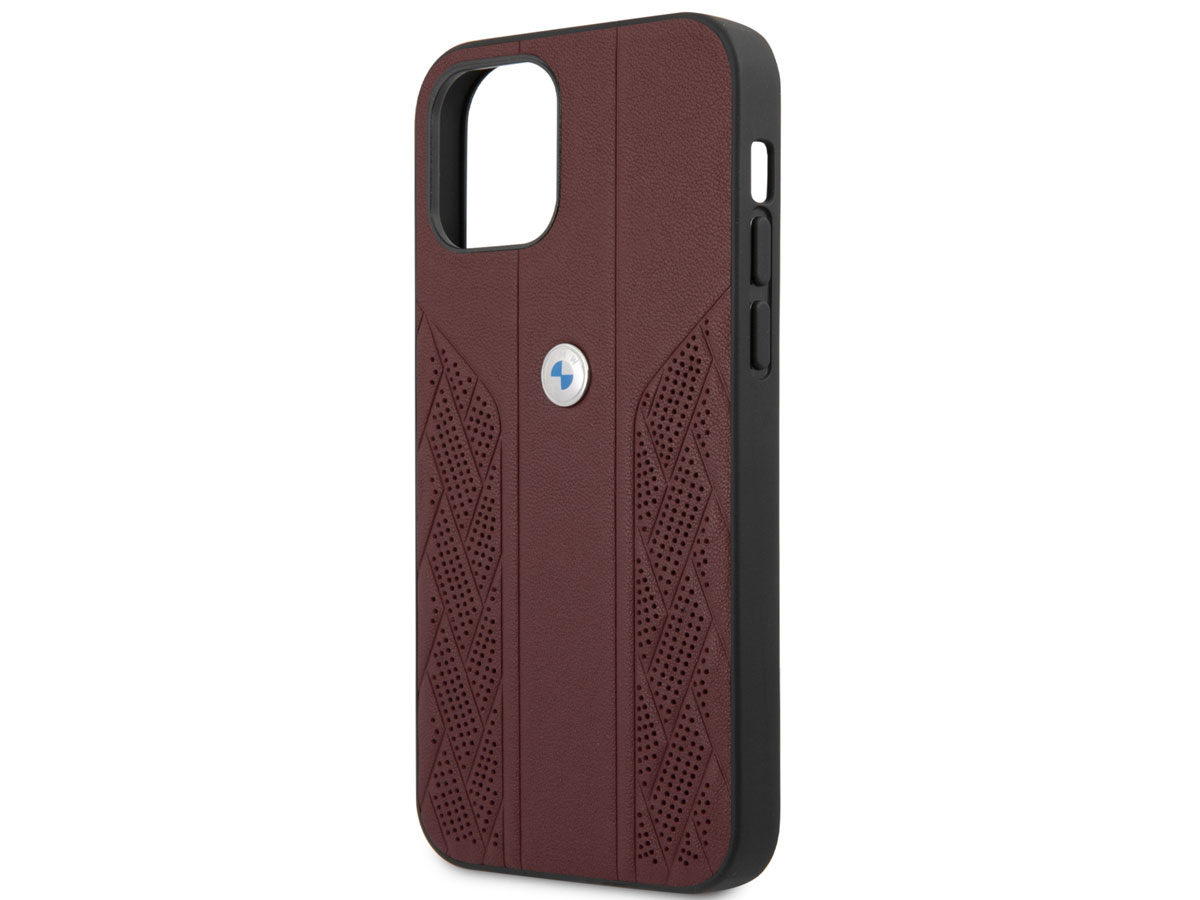 BMW Signature Leather Seat Case Rood - iPhone 12/12 Pro hoesje
