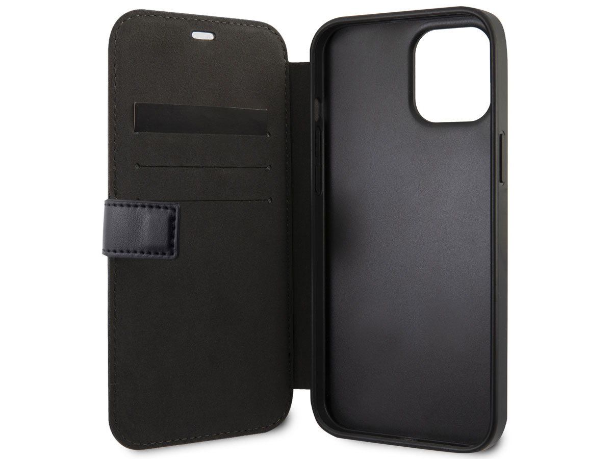 BMW Signature Bookcase Blauw Leer - iPhone 12/12 Pro hoesje