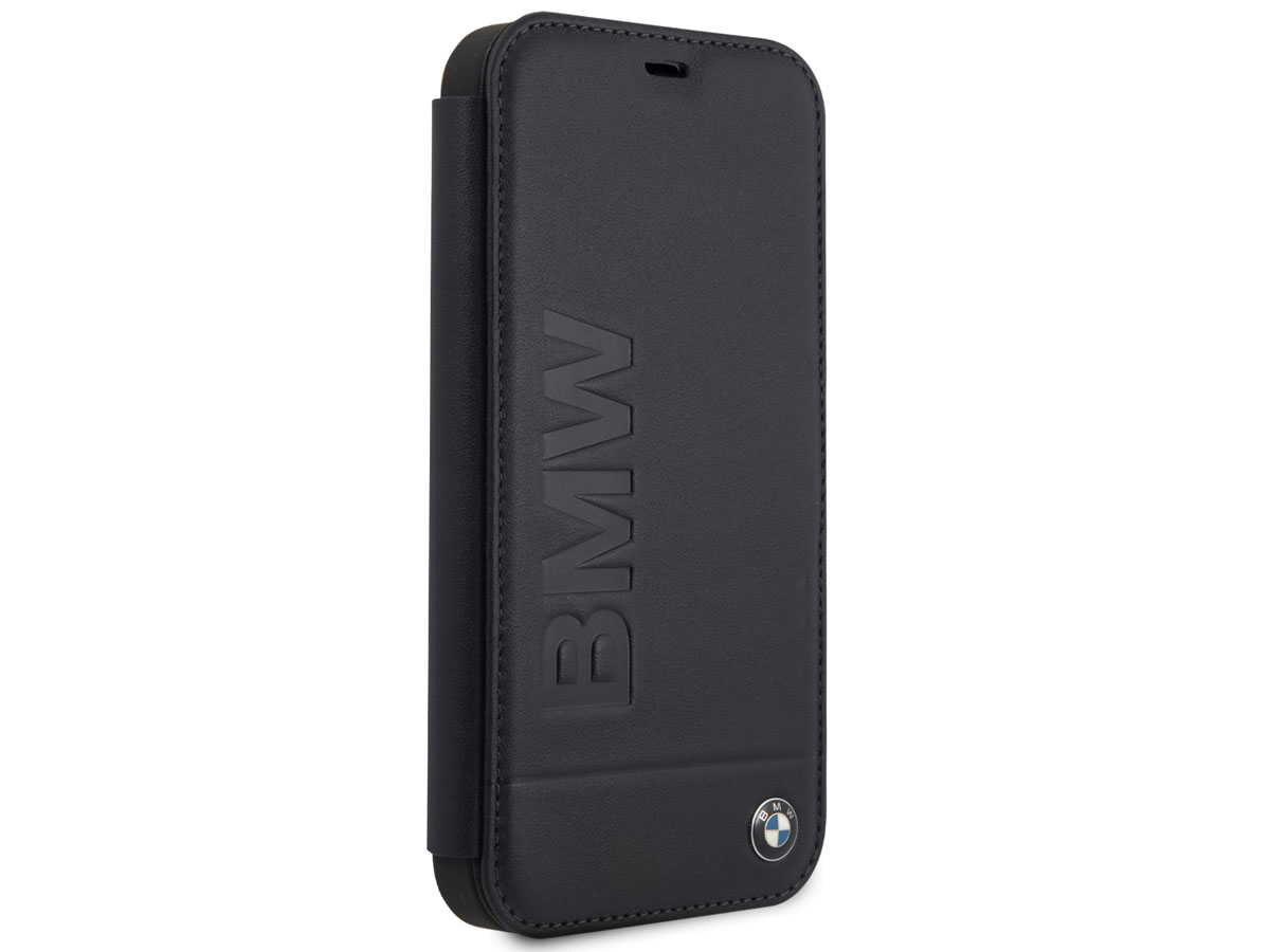 BMW Signature Bookcase Blauw Leer - iPhone 12/12 Pro hoesje