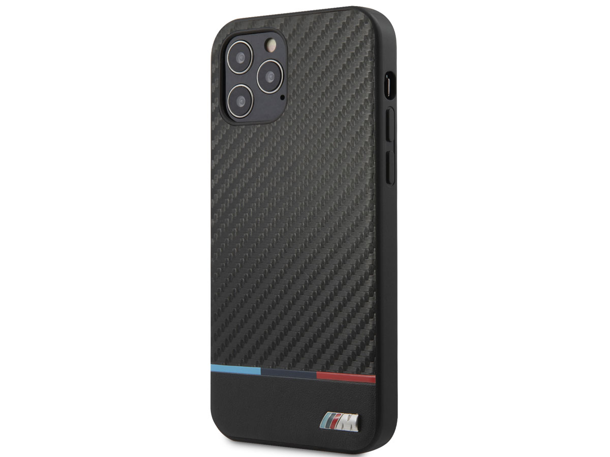 BMW M Sport Tricolor Carbon Case - iPhone 12/12 Pro hoesje