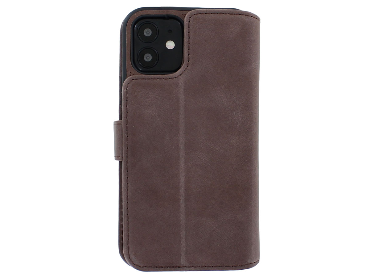 Classic 2in1 Leather Case Bruin - iPhone 12/12 Pro Hoesje Leer