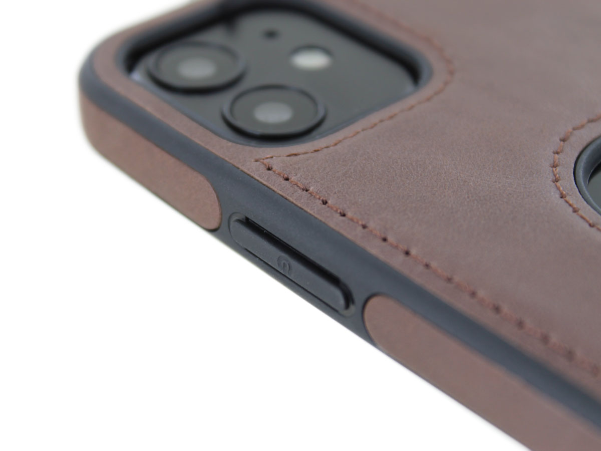 Classic 2in1 Leather Case Bruin - iPhone 12/12 Pro Hoesje Leer
