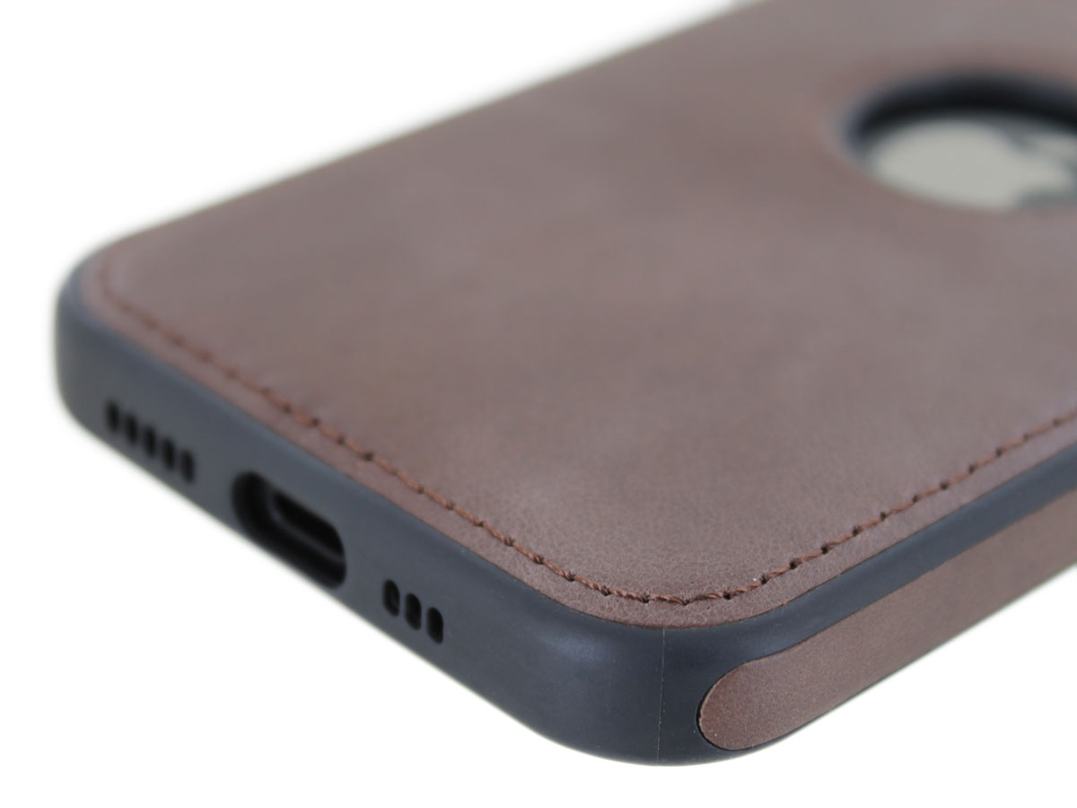 Classic 2in1 Leather Case Bruin - iPhone 12/12 Pro Hoesje Leer