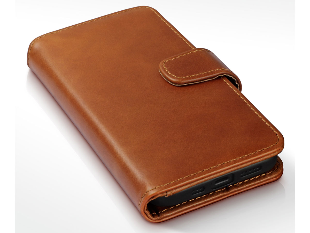 CaseBoutique Leather Wallet Cognac Leer - iPhone 12/12 Pro hoesje