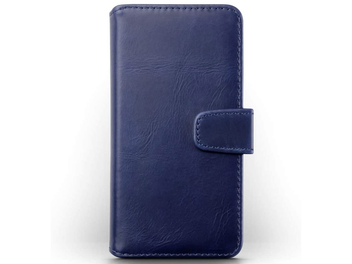 CaseBoutique Leather Wallet Blauw Leer - iPhone 12/12 Pro hoesje