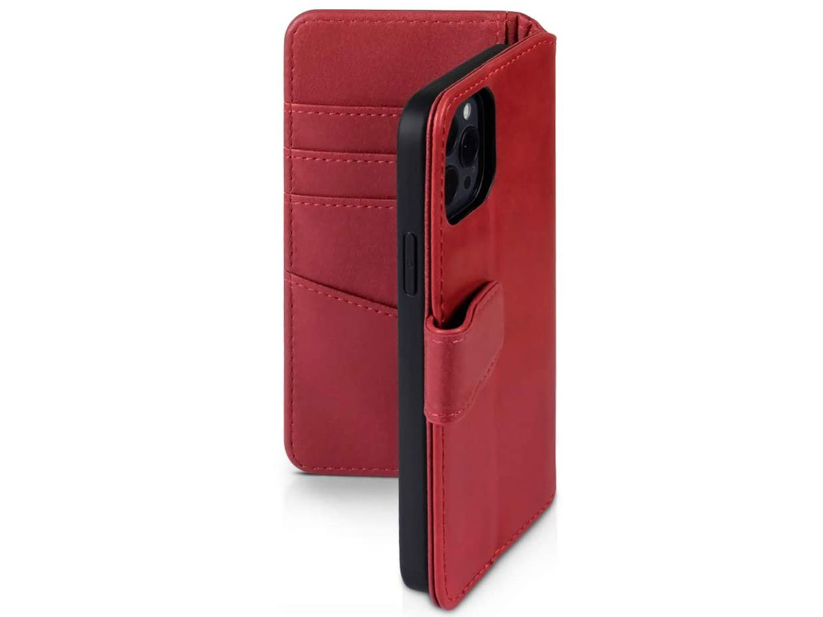 CaseBoutique Leather Wallet Rood Leer - iPhone 12/12 Pro hoesje